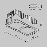 Дополнительная картинка Встраиваемый светильник Technical DL043-02-10W3K-SQ-W-1